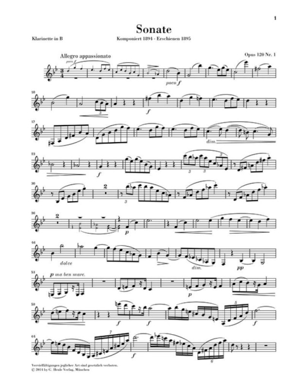 Johannes Brahms : Sonaten Op. 120