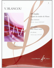 V. Blancou : 40 Etudes d'après Mazas Vol. 1