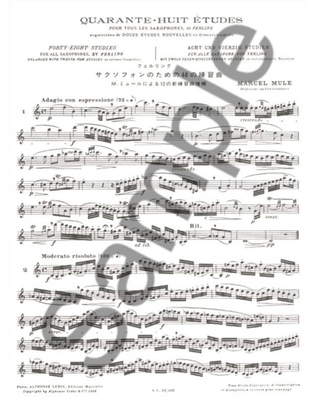 Marcel Mule : 48 Études de Ferling