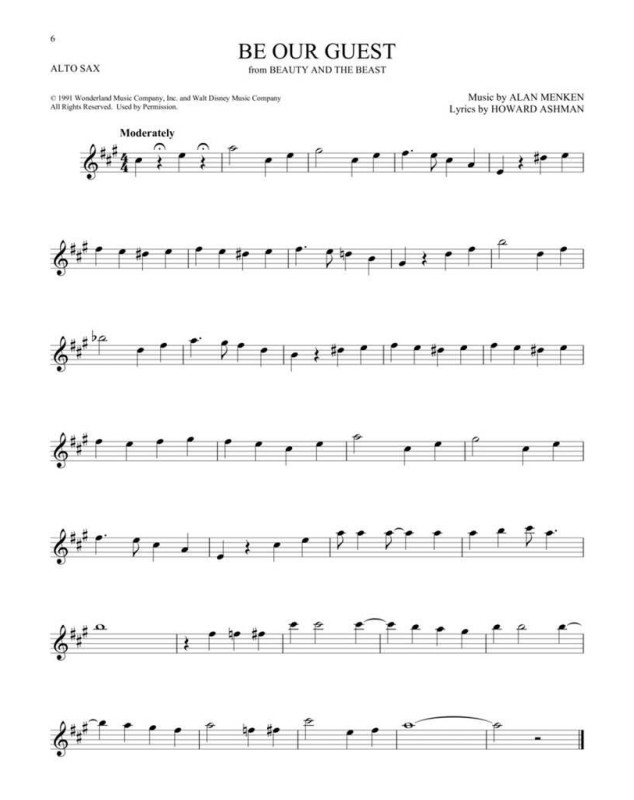 101 Disney Songs for Alto Sax   Saxophone Alto Recueil 101 Songs TV, Film, Comédie musicale   9781540002358 888680707170 HL00244