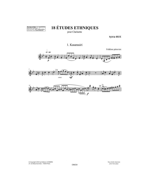 Sylvie Hue : 18 Etudes ethniques