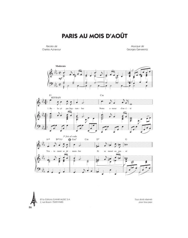 Paris, Ses Chansons