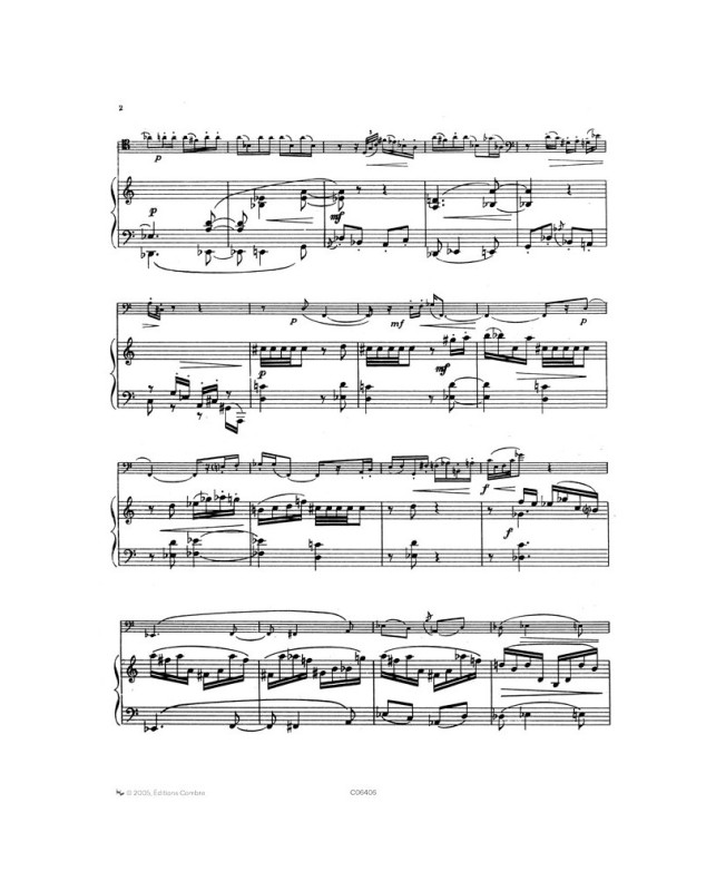 Sonatine - Basson et Piano - Odette Gartenlaub - Editions Combre
