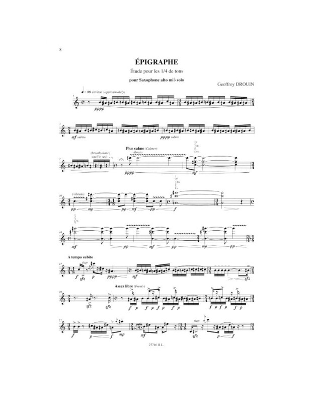Claude Delangle : Etudes pour saxophone Vol.2