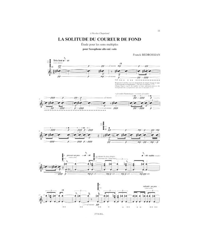 Claude Delangle : Etudes pour saxophone Vol.2