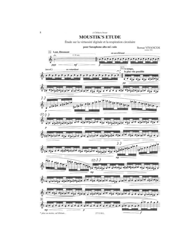 Etudes pour saxophone Vol.1 - Claude Delangle - Henry Lemoine