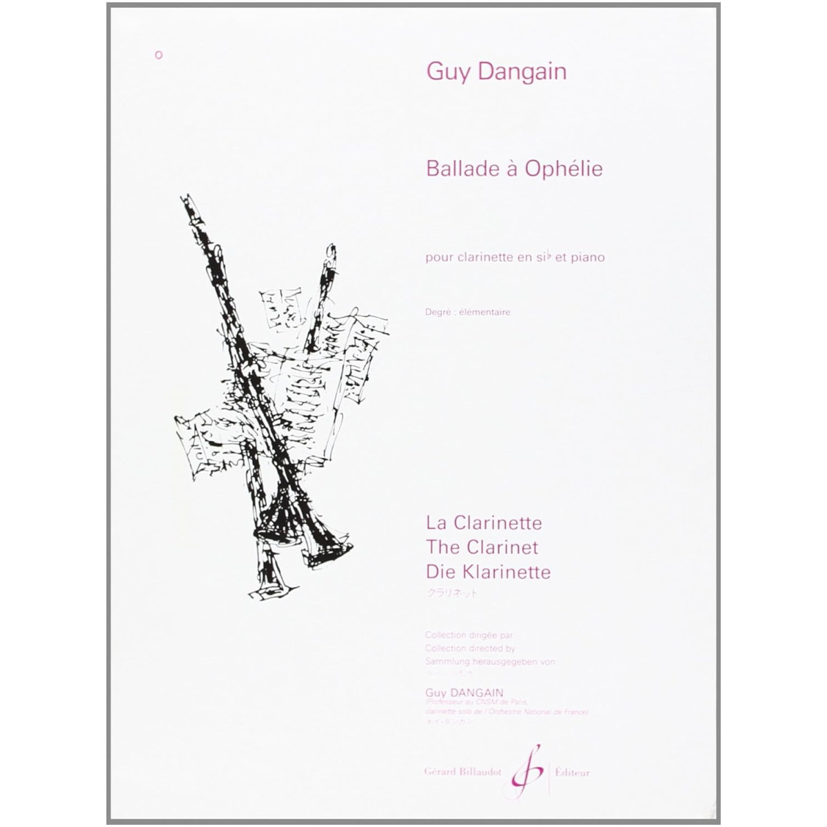 Guy Dangain : Ballade à Ophélie - Clarinette et Piano