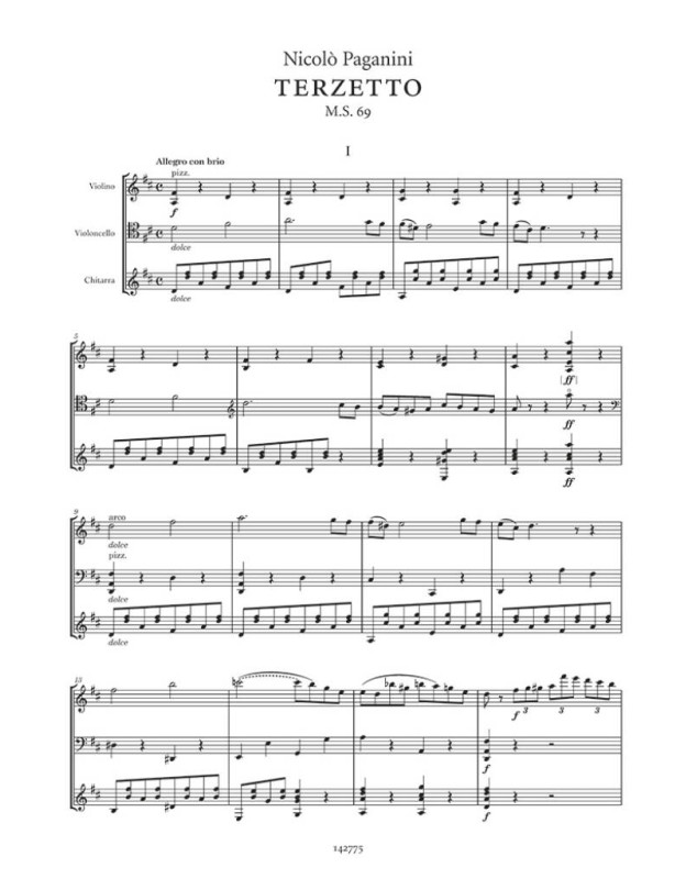 Nicolo Paganini : Terzetto M.S. 69