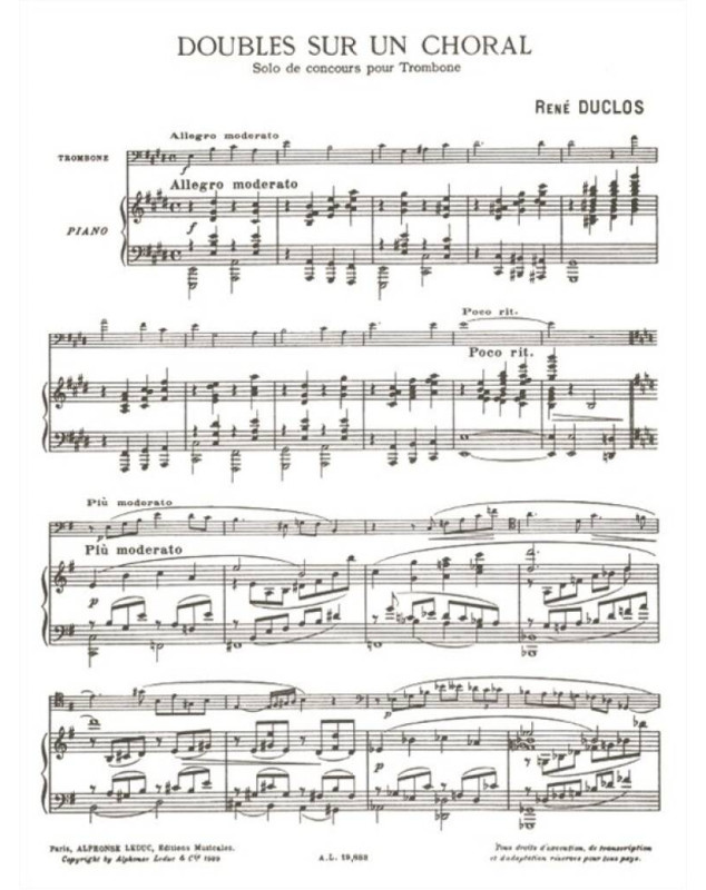 René Duclos : Doubles Sur Un Choral