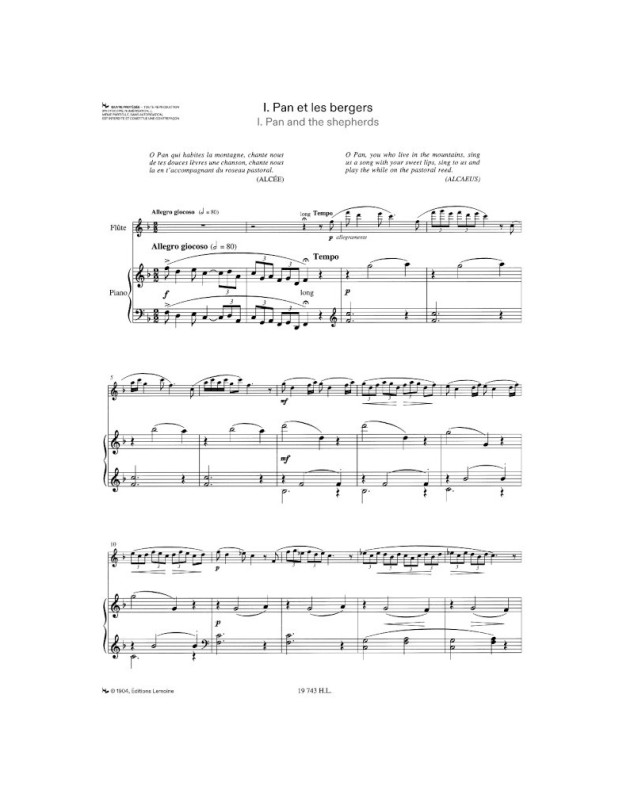 Jules Mouquet : Flute De Pan Op.15