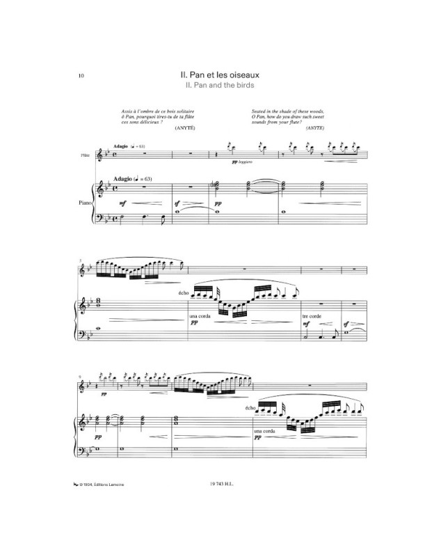 Jules Mouquet : Flute De Pan Op.15