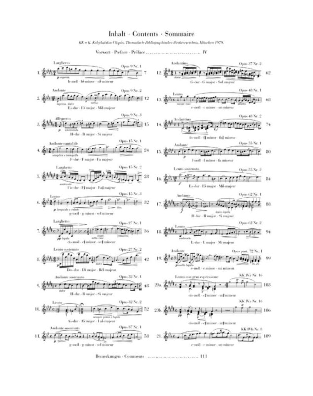 Frédéric Chopin : Nocturnes - Henle Verlag Urtext