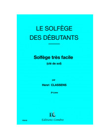 Solfège des débutants - clé de sol Vol.2 - Henri Classens - Combre