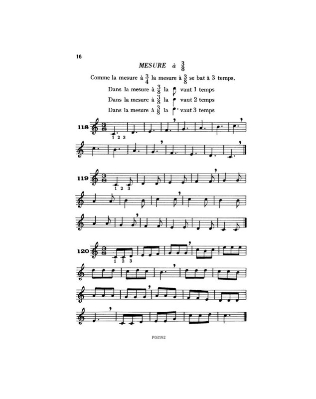 Solfège des débutants - clé de sol Vol.2 - Henri Classens - Combre