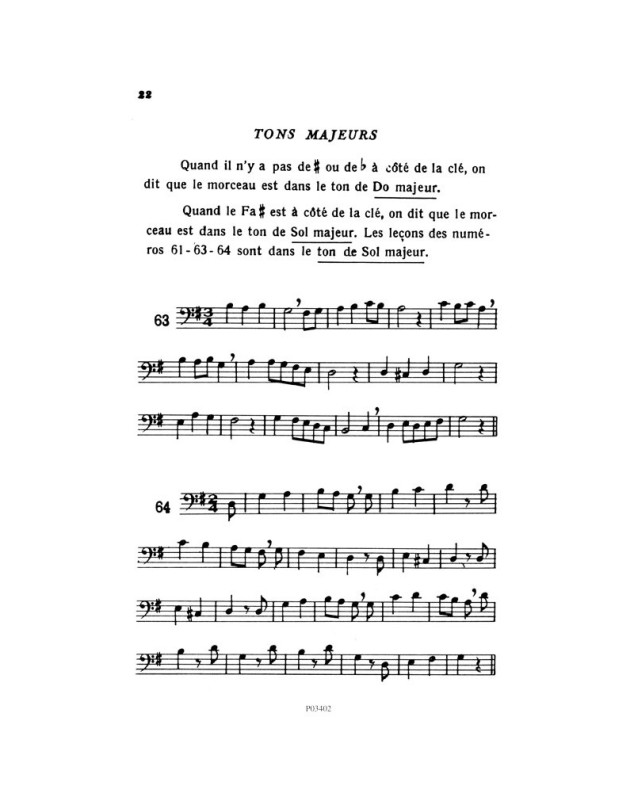 Solfège des débutants - clé de fa - Henri Classens - Editions Combre