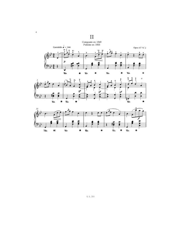 4 Mazurkas Op.67 - Chopin - Piano - Editions Henry Lemoine