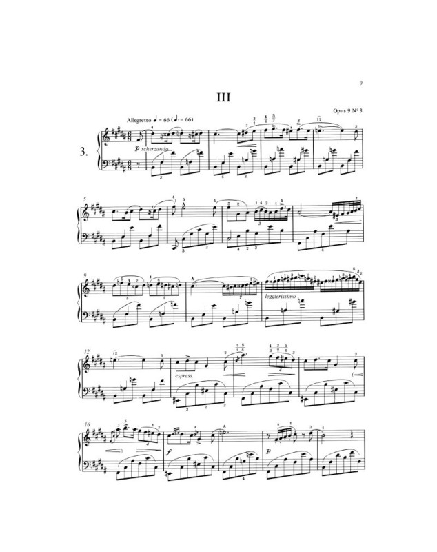 Frédéric Chopin : Trois Nocturnes Opus 9