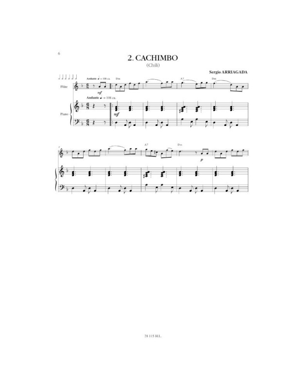 10 études latino-américaines Vol. 1 - Flûte et Piano - Sergio Arriagada