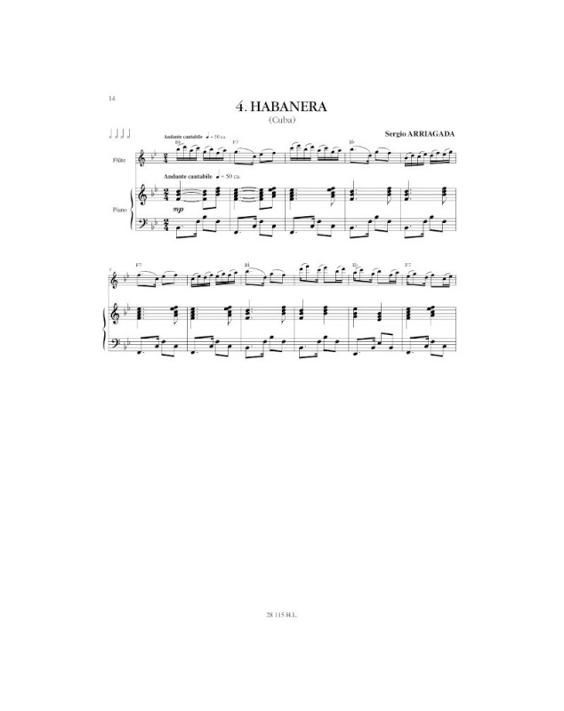 10 études latino-américaines Vol. 1 - Flûte et Piano - Sergio Arriagada