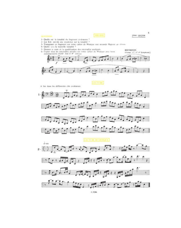 Alain Truchot et Michel Meriot : Le Guide de formation musicale Volume 6 - élémentaire 2