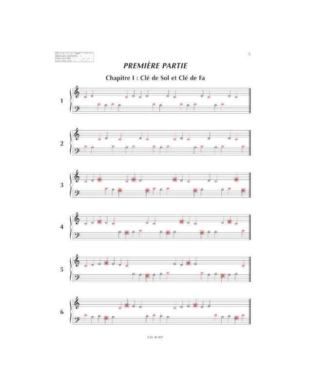 Exercices de lecture de notes sur 4 clés