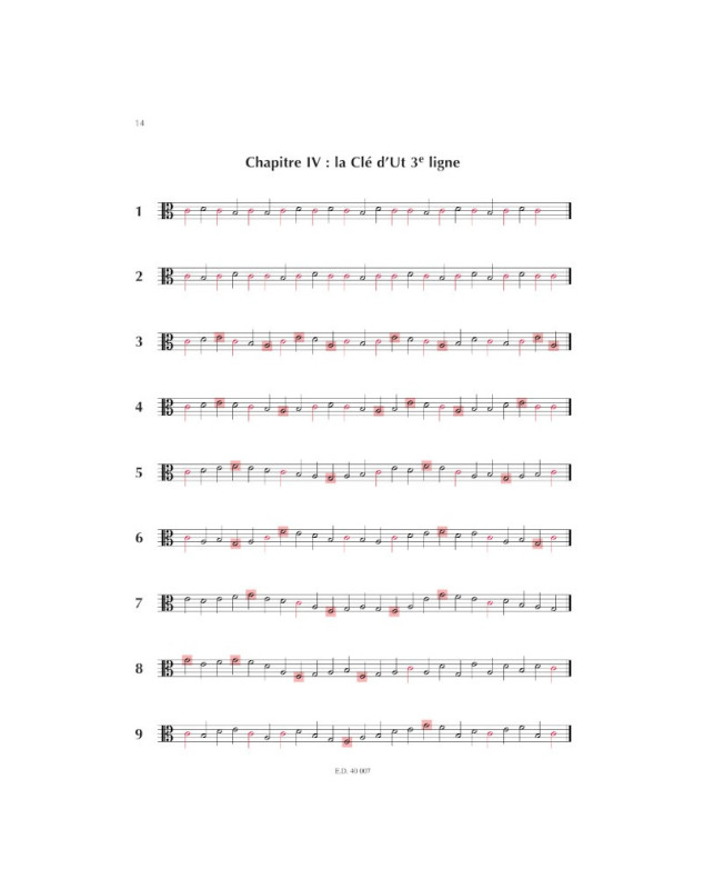 Exercices de lecture de notes sur 4 clés