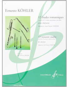 12 Etudes Romantiques - Clarinette - Ernesto Köhler - Gérard Billaudot