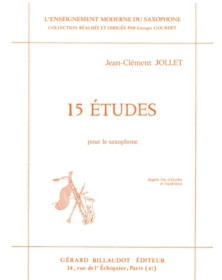 Jean-Clément Jollet : 15 Etudes Pour Le Saxophone
