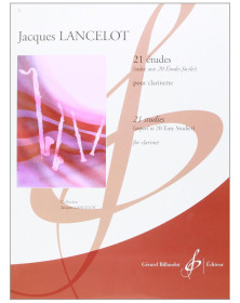 Jacques Lancelot : Vingt et Une (21) Etudes pour Clarinette