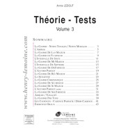 Théorie-tests Vol.3 - Annie Ledout - Editions Henry Lemoine