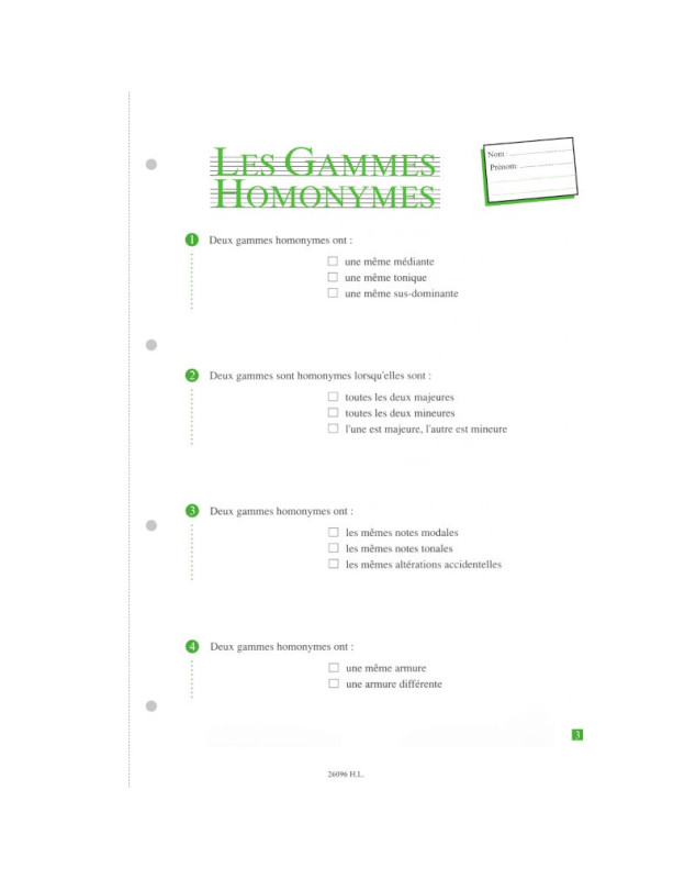 Théorie-tests Volume 4 - Annie Ledout - Editions Henry Lemoine