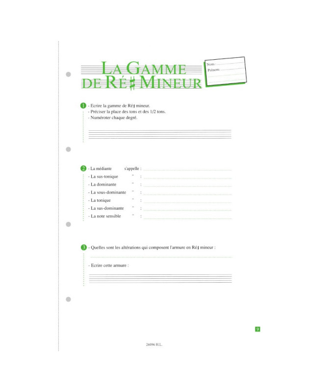 Théorie-tests Volume 4 - Annie Ledout - Editions Henry Lemoine