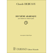 Claude Debussy : Deuxième (2eme) Arabesque pour Clarinette et Piano