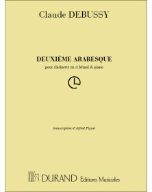 Claude Debussy : Deuxième (2eme) Arabesque pour Clarinette et Piano