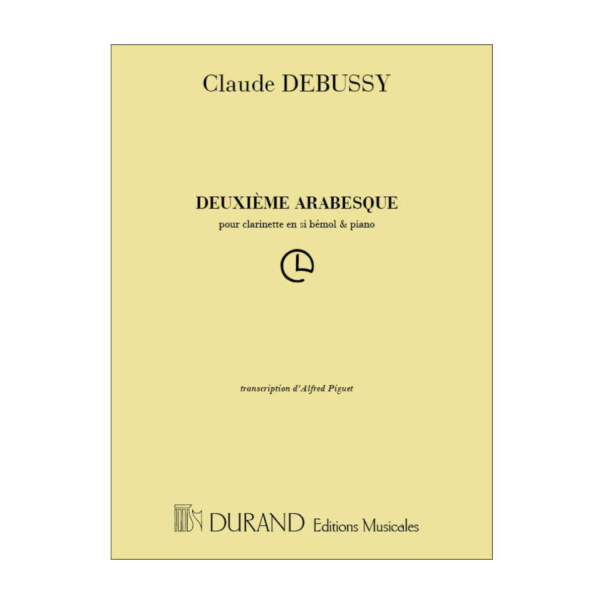 Claude Debussy : Deuxième (2eme) Arabesque pour Clarinette et Piano
