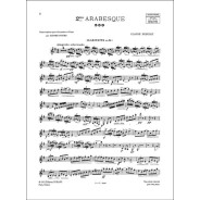 Claude Debussy : Deuxième (2eme) Arabesque pour Clarinette et Piano