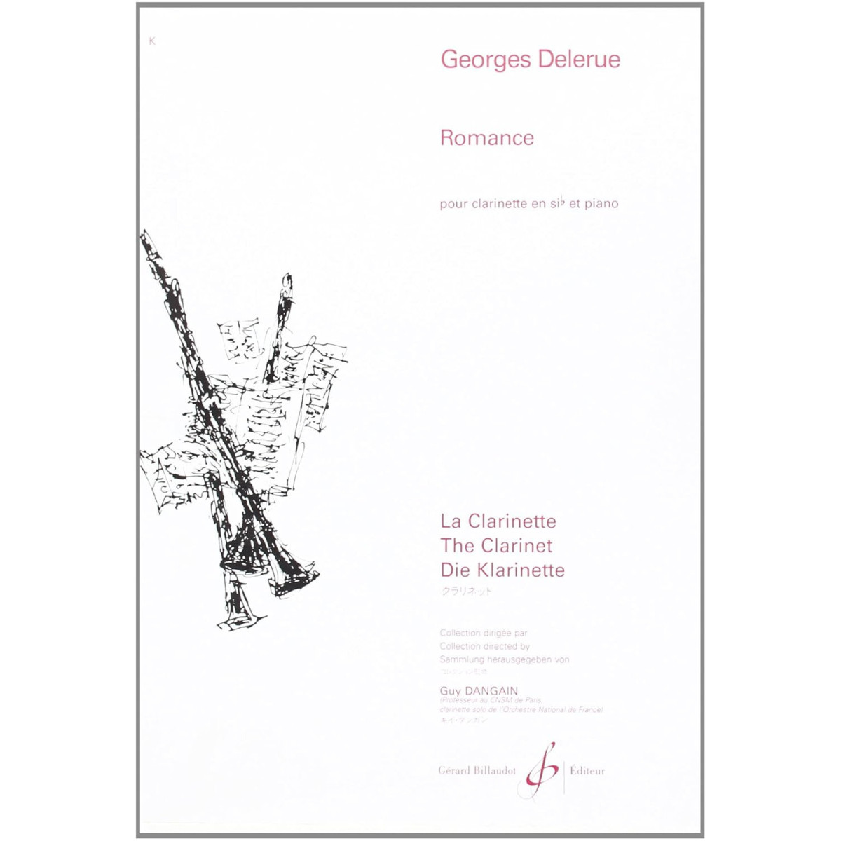 Georges Delerue : Romance pour  Clarinette sib et Piano