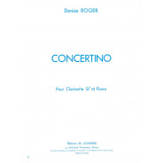 Denise Roger : Concertino pour clarinette