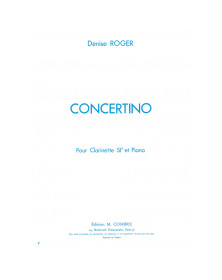 Denise Roger : Concertino pour clarinette