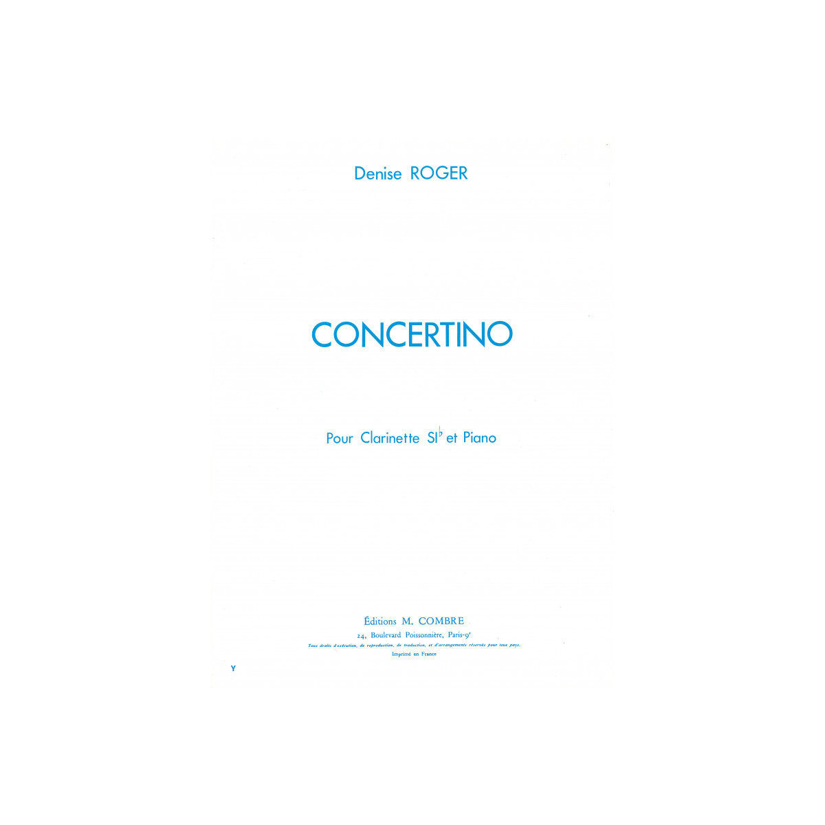 Denise Roger : Concertino pour clarinette