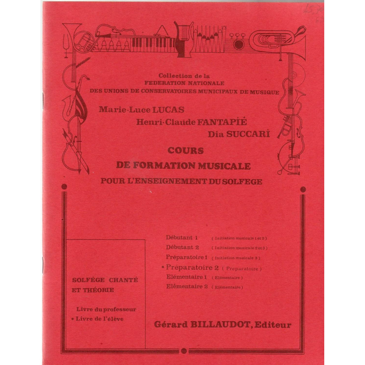 Cours De Formation Musicale Préparatoire 2 - Elève