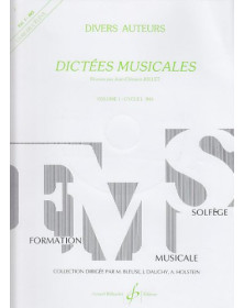 Dictées Musicales Vol 1 -...