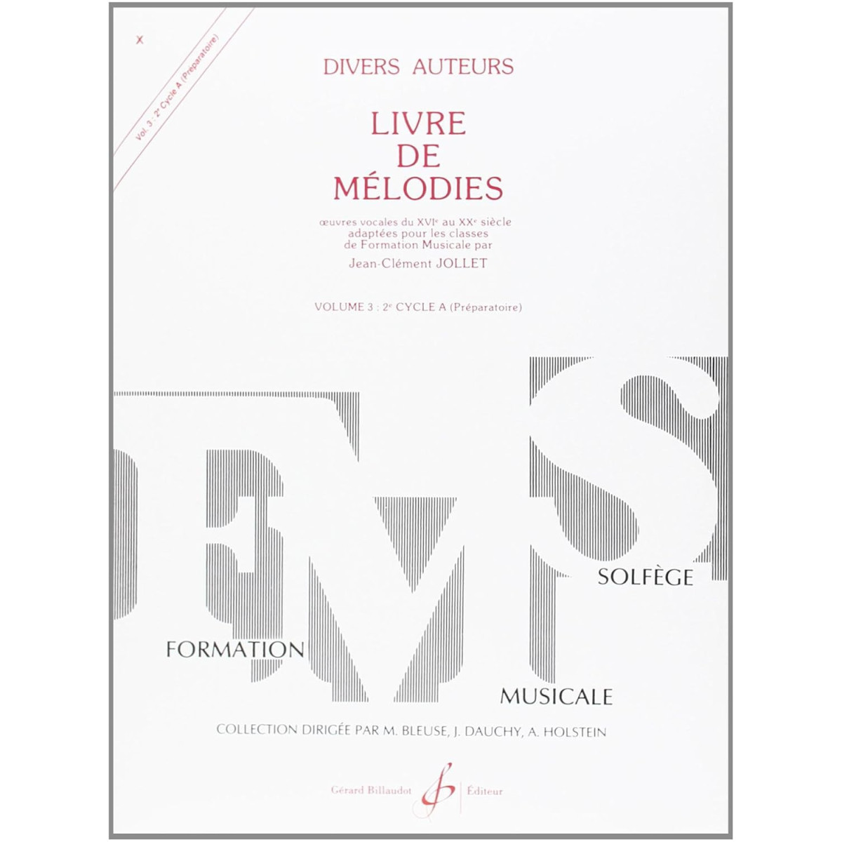 Livre De Mélodies Vol. 3