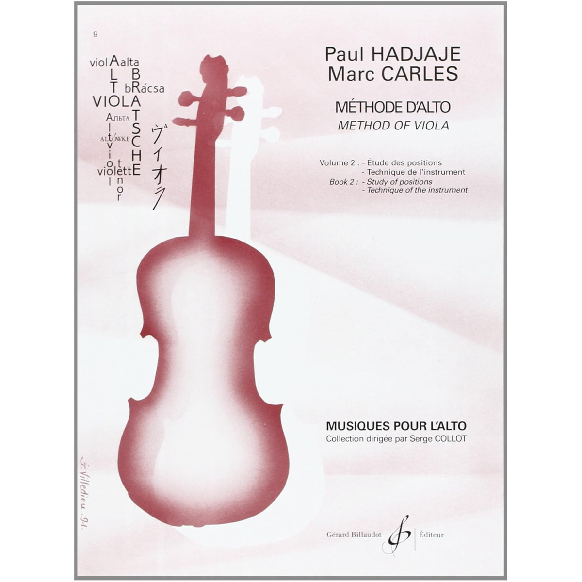 Paul Hadjaje et Marc Carles : Méthode D'Alto Vol. 2