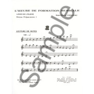 Jean-Pierre Couleau : L'heure de formation musicale - Préparatoire 1