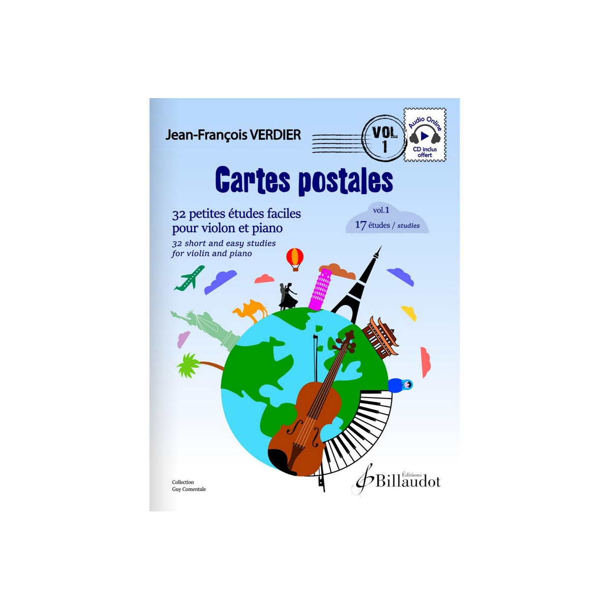 Jean-François Verdier : Cartes Postales Vol. 1 pour violon et piano