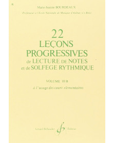 Marie-Jeanne Bourdeaux : 22 Leçons Progressives Vol. 3B
