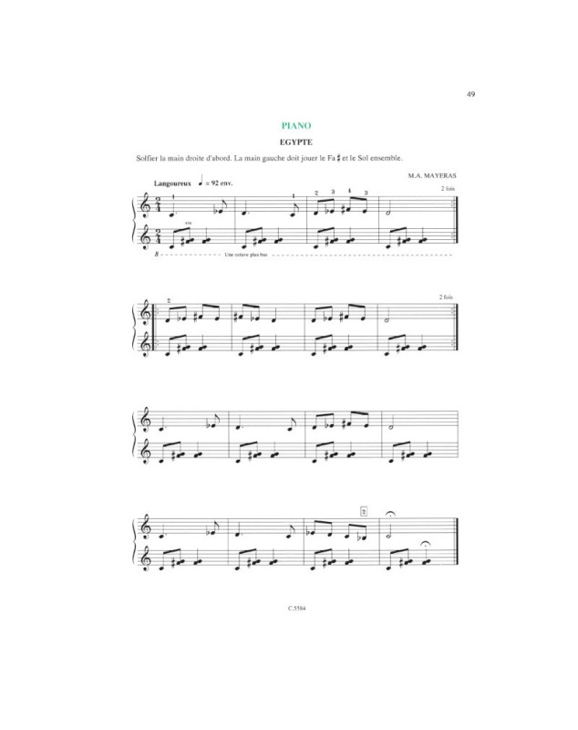 Maguy Mayeras : Le piano rapide et clair
