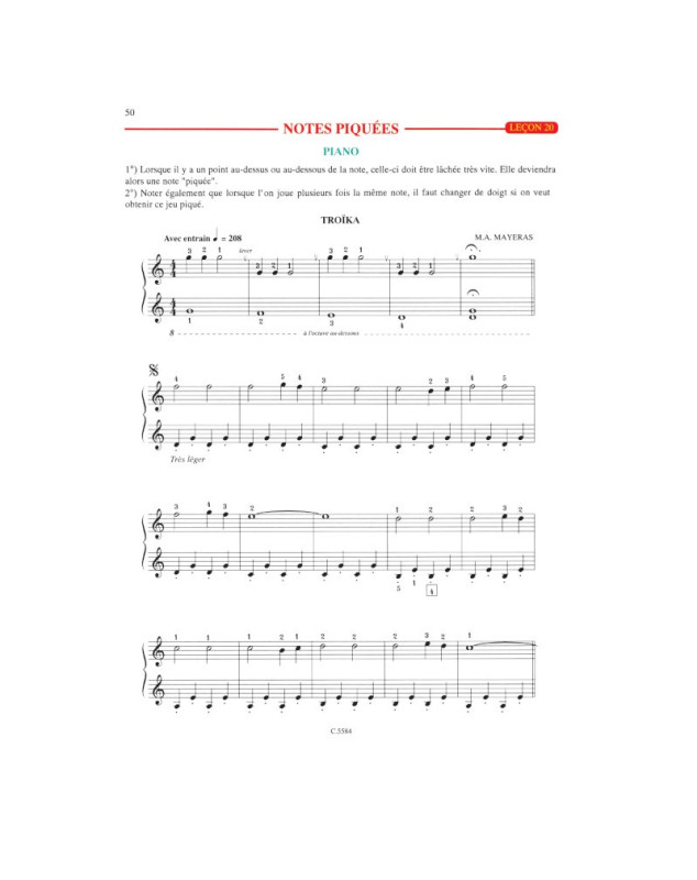 Maguy Mayeras : Le piano rapide et clair