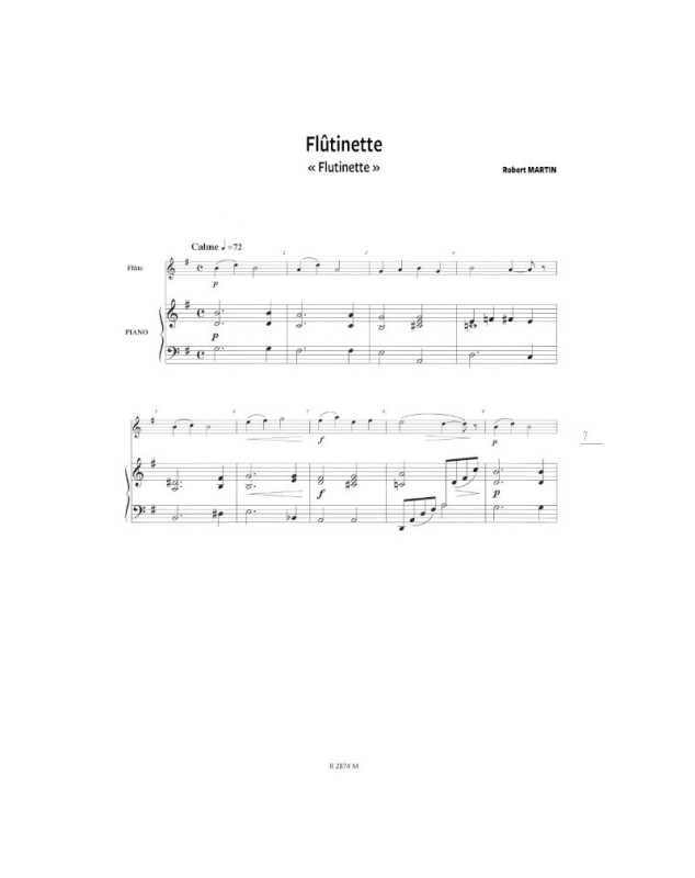 Le Petit Flûté Vol. 1 - Annick Sarrien-Perrier - Editions Robert Martin